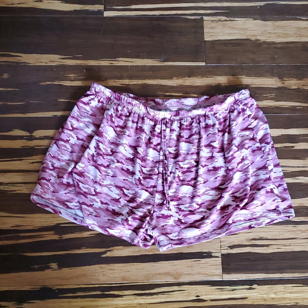 Pink and White Camo Shorts